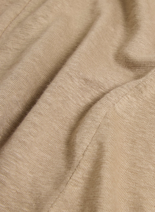 Beige shirt Three-quarter sleeves - MAJESTIC FILATURES