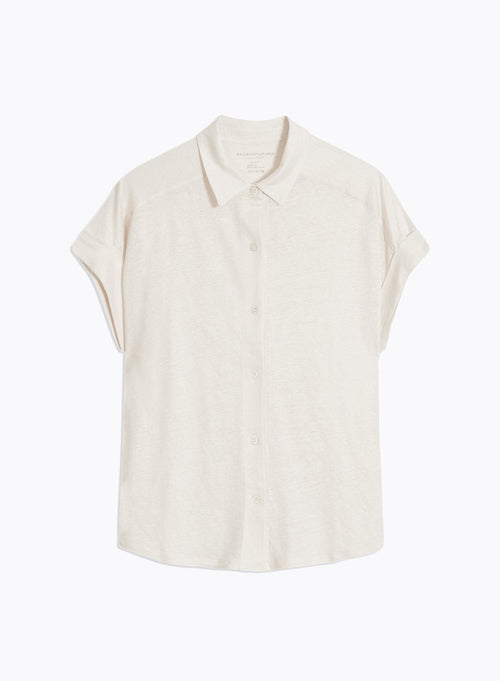 White Short Sleeve Shirt - MAJESTIC FILATURES