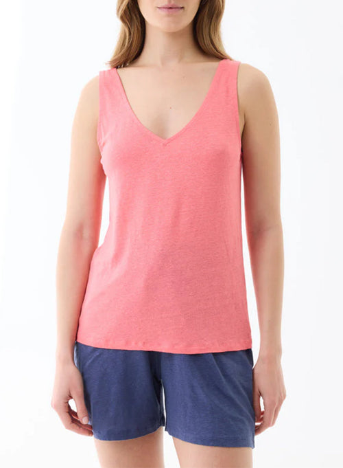 Petal Sleeve V-Neck T-Shirt - MAJESTIC FILATURES