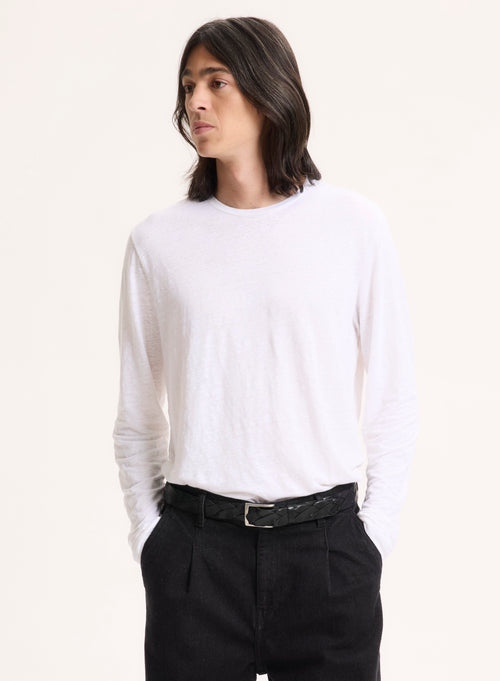 Beige Shirt Collar Long Sleeve Shirt - MAJESTIC FILATURES