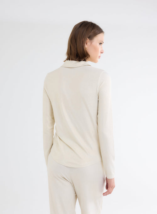 Camisa blanca de manga larga - MAJESTIC FILATURES