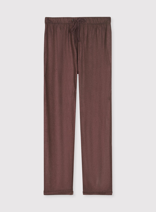 Purple viscose/elastane trousers - MAJESTIC FILATURES