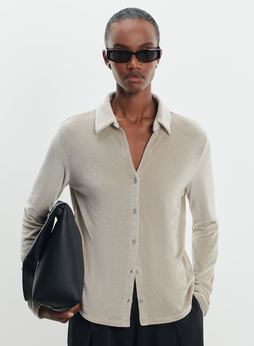 Shirt in organic cotton, modal and elastane - MAJESTIC FILATURES