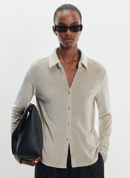 Shirt in organic cotton, modal and elastane - MAJESTIC FILATURES
