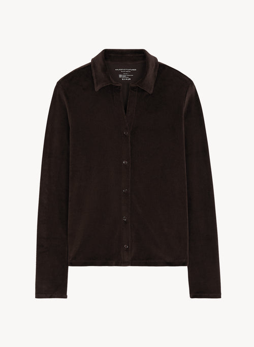Shirt in organic cotton, modal and elastane - MAJESTIC FILATURES