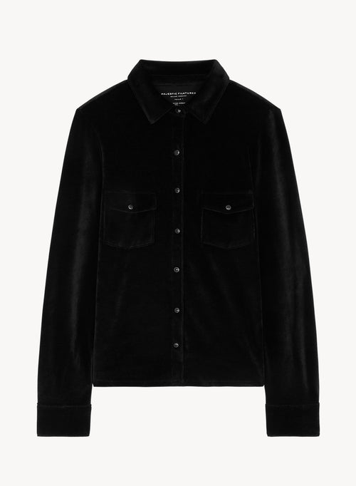 Shirt in organic cotton, modal and elastane - MAJESTIC FILATURES