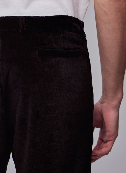 Pantalón negro de algodón orgánico / modal / elastano - MAJESTIC FILATURES