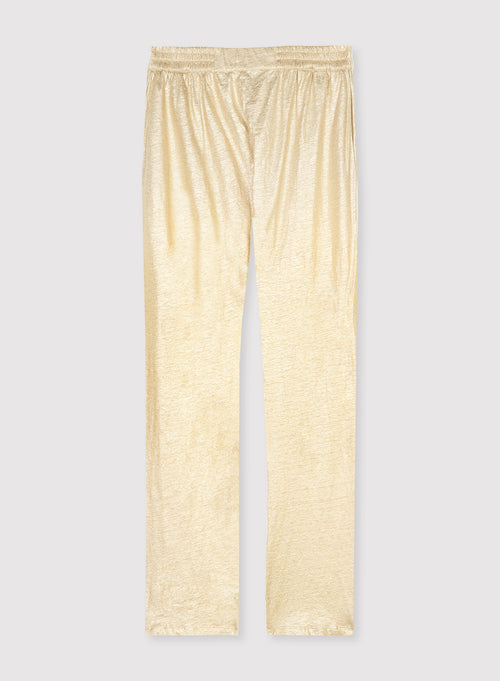 Gold Leinen / Elasthan Hose - MAJESTIC FILATURES