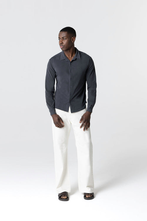 Black Long Sleeve Shirt - MAJESTIC FILATURES