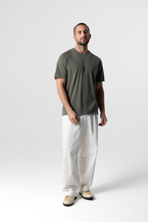 T-shirt Jungle Col Rond Manches Courtes en Coton organique / Elasthanne - MAJESTIC FILATURES