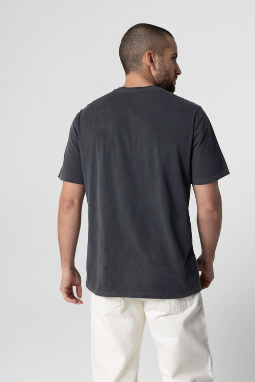 T-Shirt mit Rundhalsausschnitt und kurzen Ärmeln aus Bio-Baumwolle / Elasthan in Meise - MAJESTIC FILATURES