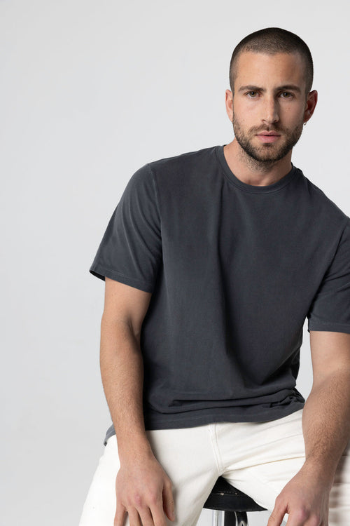 T-shirt Mésange Col Rond Manches Courtes en Coton organique / Elasthanne - MAJESTIC FILATURES