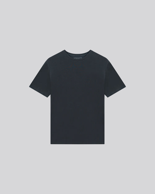 Camiseta gris de manga corta con cuello redondo en algodón orgánico / elastano - MAJESTIC FILATURES