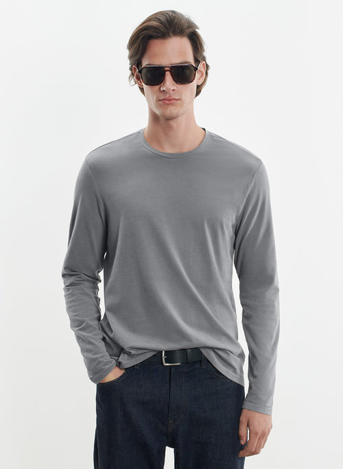 T-shirt in organic cotton and elastane - MAJESTIC FILATURES