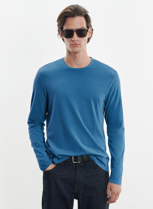 T-shirt in organic cotton and elastane - MAJESTIC FILATURES