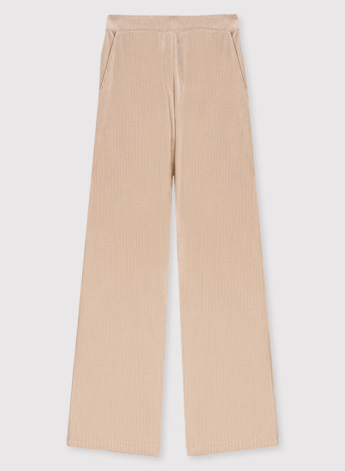 Beige cotton pants - MAJESTIC FILATURES