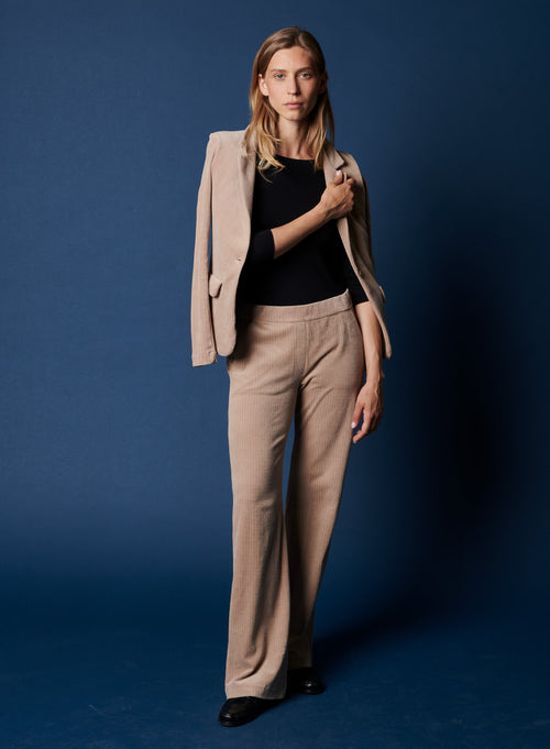 Beige cotton pants - MAJESTIC FILATURES