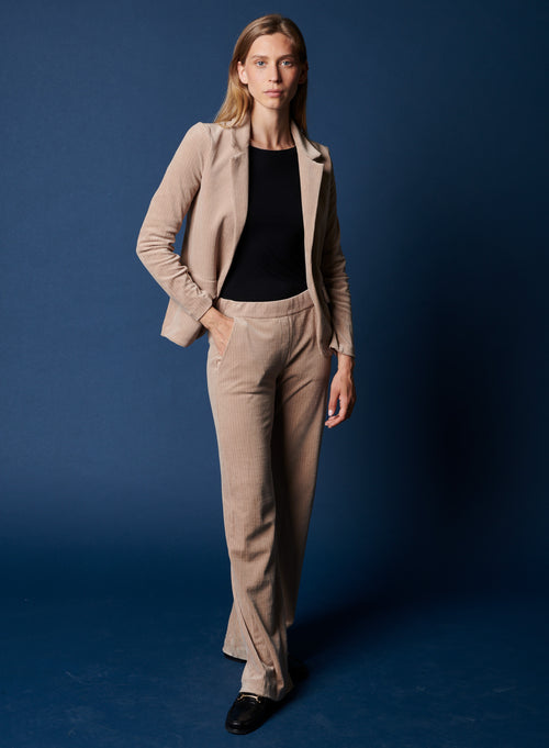 Beige cotton pants - MAJESTIC FILATURES