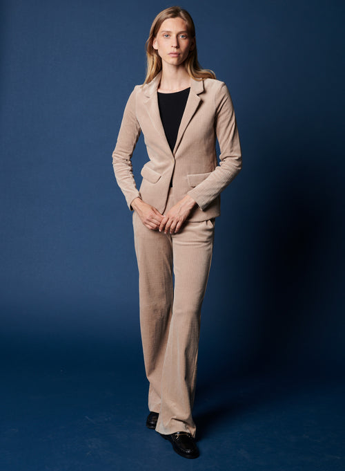 Beige cotton pants - MAJESTIC FILATURES