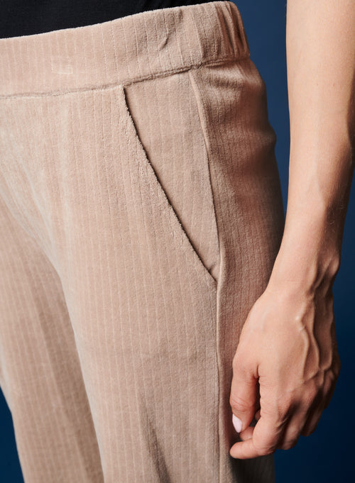 Beige cotton pants - MAJESTIC FILATURES