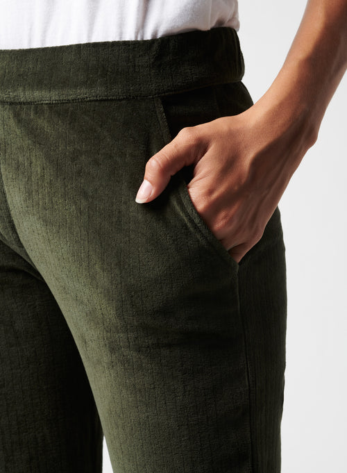 Pantalones de algodón verde - MAJESTIC FILATURES