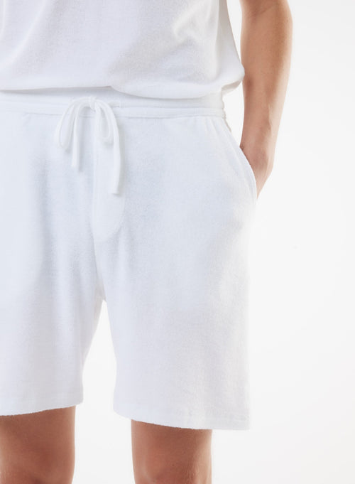 White Organic Cotton / Modal Shorts - MAJESTIC FILATURES