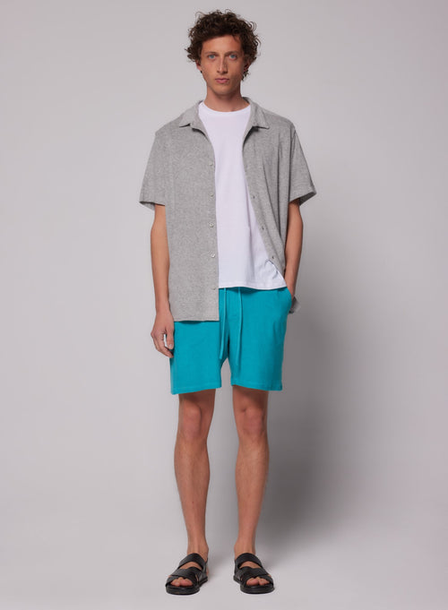 Shorts Turquoise en Coton / Modal - MAJESTIC FILATURES