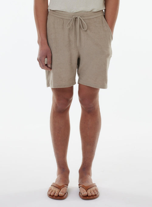 Beige Organic Cotton / Modal Shorts - MAJESTIC FILATURES