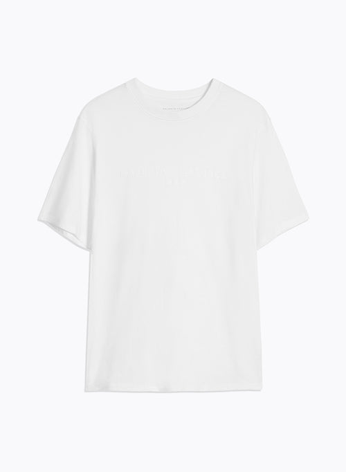 White T-shirt Round Neck Short Sleeve Organic Cotton / Recycled Cotton - MAJESTIC FILATURES