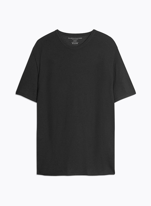 Cashmere short sleeve round neck t-shirt - MAJESTIC FILATURES