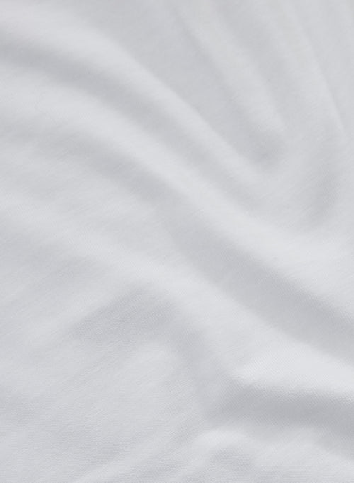 Tee shirt Blanc Manches Courtes Col U en Lyocell, Tencel / Coton organique - MAJESTIC FILATURES