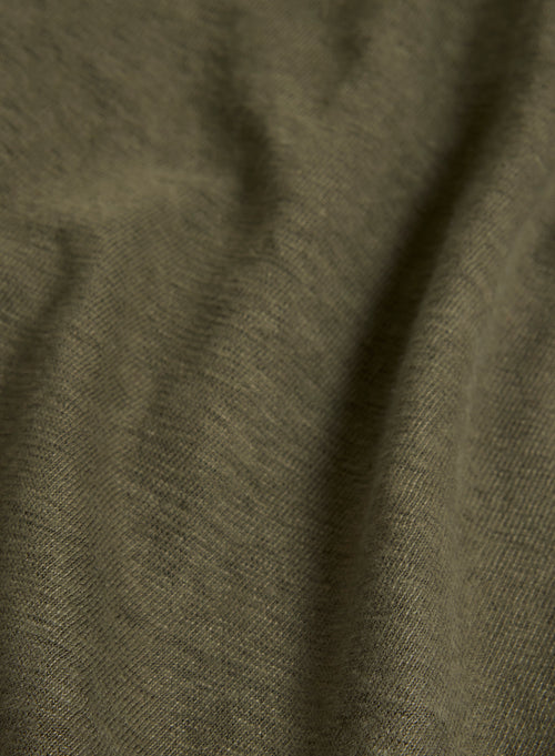 Pantalones cortos de lino verde / elastano - MAJESTIC FILATURES
