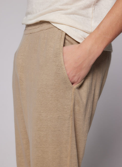 Pantalon Sable en Lin / Elasthanne - MAJESTIC FILATURES