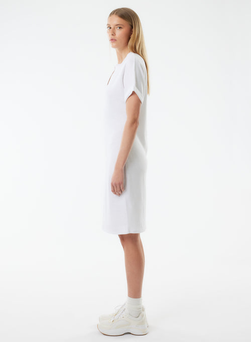 White Tunisian Dress Short Sleeves - MAJESTIC FILATURES