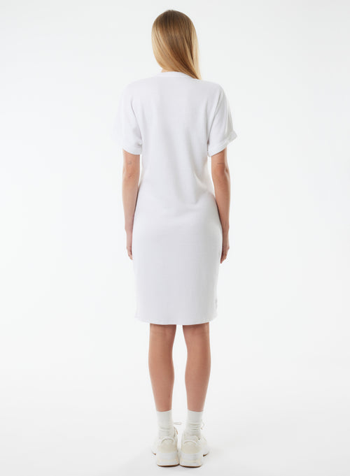 White Tunisian Dress Short Sleeves - MAJESTIC FILATURES