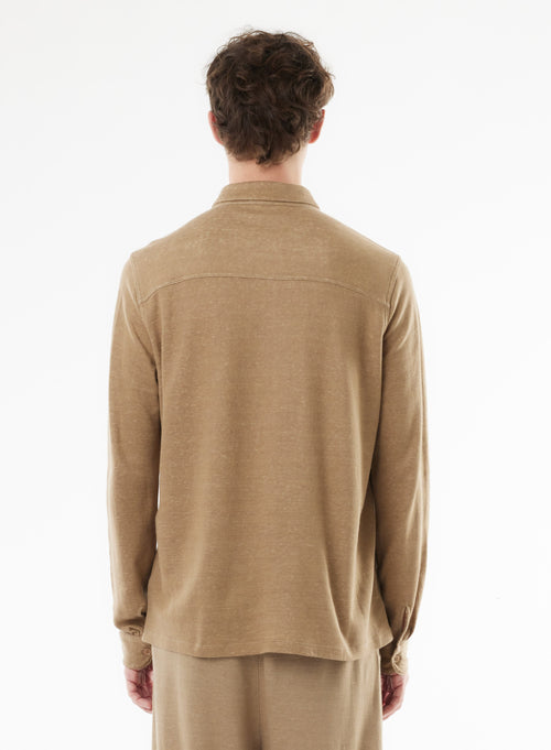 Beige Long Sleeve Shirt - MAJESTIC FILATURES