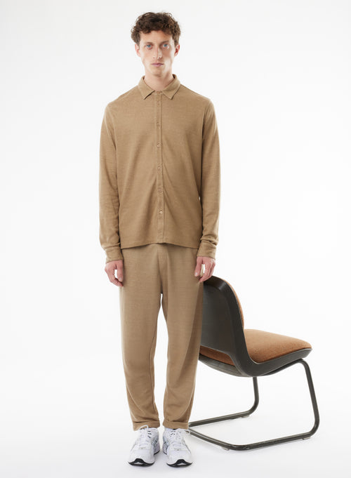 Beige Long Sleeve Shirt - MAJESTIC FILATURES