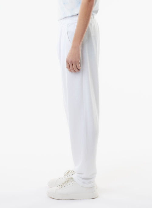 White Linen/Organic Cotton Pants - MAJESTIC FILATURES