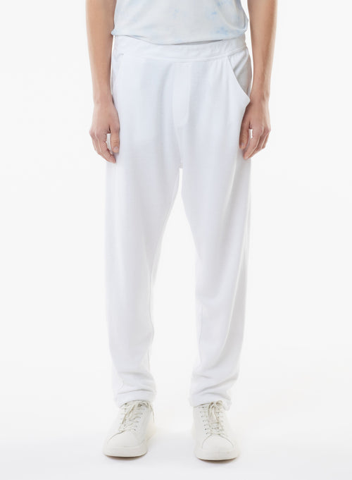 White Linen/Organic Cotton Pants - MAJESTIC FILATURES