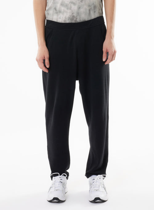 Black Linen/Organic Cotton Pants - MAJESTIC FILATURES