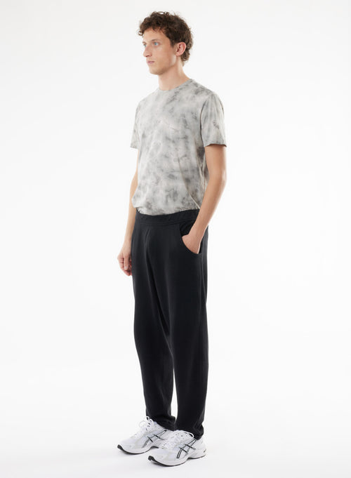 Black Linen/Organic Cotton Pants - MAJESTIC FILATURES