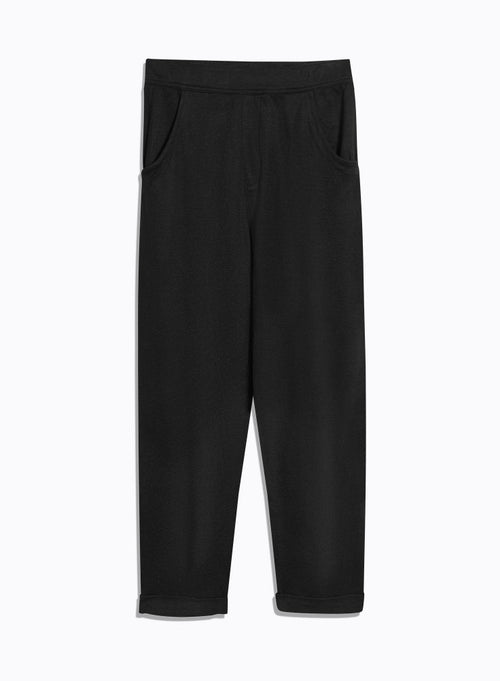 Black Linen/Organic Cotton Pants - MAJESTIC FILATURES