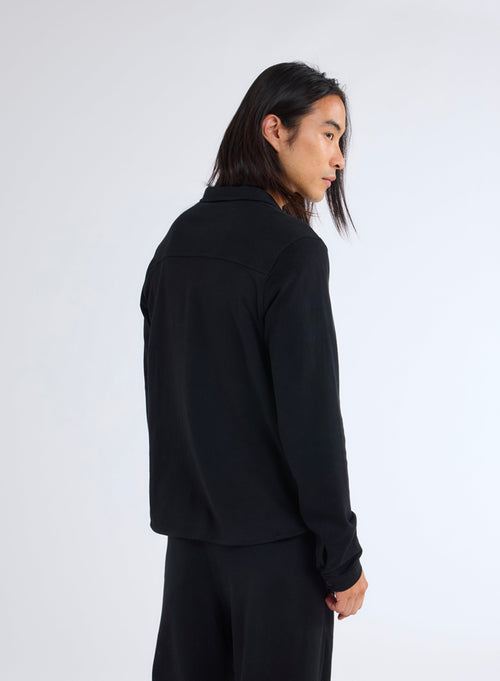 Black Long Sleeve Shirt - MAJESTIC FILATURES