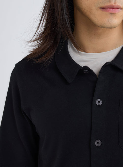 Black Long Sleeve Shirt - MAJESTIC FILATURES