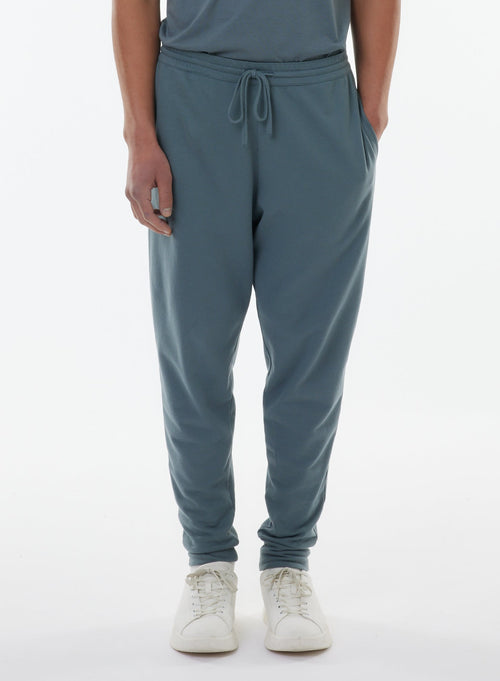 Blue Organic Cotton Pants - MAJESTIC FILATURES