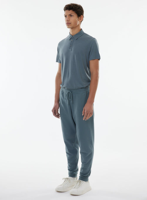 Blue Organic Cotton Pants - MAJESTIC FILATURES