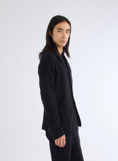 Black Long Sleeve Jacket - MAJESTIC FILATURES