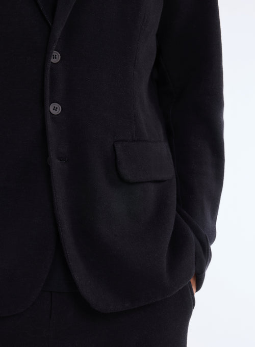 Black Long Sleeve Jacket - MAJESTIC FILATURES