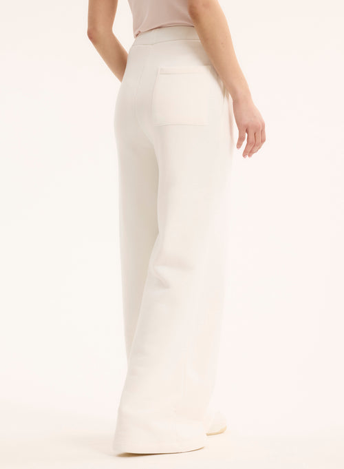 White organic cotton trousers - MAJESTIC FILATURES