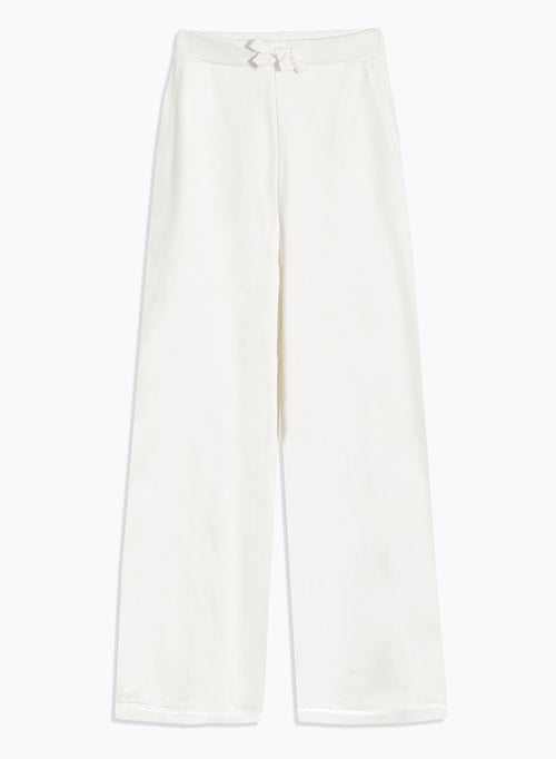 White organic cotton trousers - MAJESTIC FILATURES